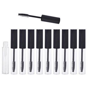 PRINT LOGO 10ml Empty Mascara Tube 10ml Reusable Mascara Container Eyeliner Bottle Lip Gross Tube with Brush Hbjwd