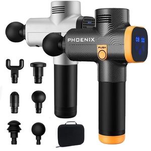 Helkroppsmassager Massage Gun Phoenix A2 Muskelavslappning Djup Vävnad Dynamisk terapi Vibrator Formning Smärtlindring Back Portable Sports 230814