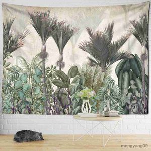Taquestres planta tapeçaria parede pendurada paisagem tropical hippie impressão sala de estar decoração de casa r230815