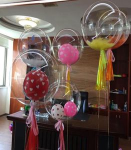 Balonlarda Şeffaf Plastik Balonlar Düğün Balonları Akşam Yemeği İçin Dekorasyon Noel Arifesi Parti Malzemeleri 18inch8781222
