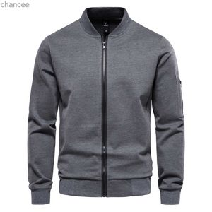 Neue Frühlings- und Herbst -Herren -Stand Collar Casual Reißverschluss Jacke Fashion Sports Coat Jacke für Männer HKD230815