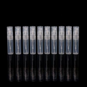 2ml/2G Empty Clear Plastic Mini Perfume Bottle Mist Spray Sample Pen Contaier Small Perfumes Atomizer Sprayer Vial Containers Racws