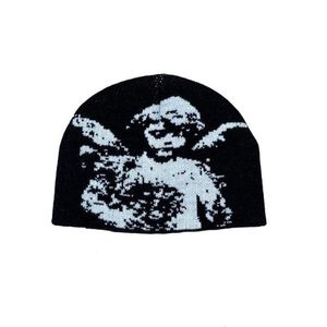 Mütze/Skull Caps Mode gestrickter Winterhut für Frauen Leichtfaltbar hält Warm Windschutz Radfahren Y2K Beanies Hut Street Accessoire Goth 230814