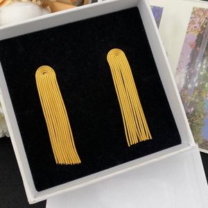 CL Earrings for woman brand designer official reproductions luxury Gold plated 18K classic style fashion tassels anniversary gift with box 016