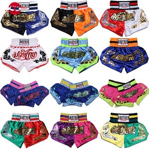 Shorts ao ar livre muay thai personalizado masculino putrenchox boxbox teenagers kids mma boxing calças sanda uniforme de luta de combate adultos 230814