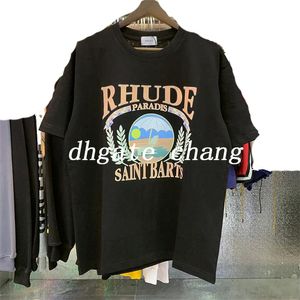 rhude TシャツメンズデザイナーTシャツティーワークアウトシャツ大型100％コットンTシャツヴィンテージ半袖サイズS-5XL 796177042