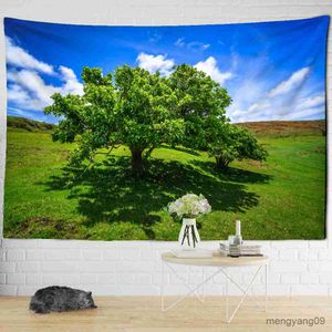 Tapestries Roadside Giant Tree Tapestry Wall Hanging Aesthetic Room Nature Landscape Hippie Art Home Decor R230815