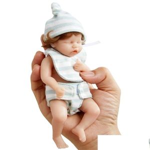 Dolls 6 pollici da 15 cm mini rort baby bambola fl body sile realistic artificiale giocattolo soft con caduta di capelli radicata 220315 giocattoli di consegna gi dh9hd