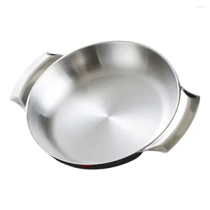 Dinnerware Sets Circle Tray Amphora Snack Plate Storage Container Steel Dinner Serving Pan Metal Pizza Stainless Plates