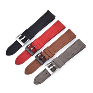 Titta på Bands Quick Release äkta Leather Watch Strap 20mm 22mm Watchbands för armband Watch Accessories 230814