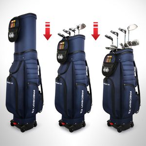 Golfväskor PGM Universal 4 Golf Bag Herr- och kvinnors golfteleskopväska kan bromsa platt tryck golfkuddar golfpåsar män 230814