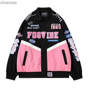 Blue Pink Fashion süße Frauen Bomberjacken Y2K Übergröße Mantel Dicke Reißverschluss Männer Varsity Jacken Loose Retro Outwear Kleidung HKD230815