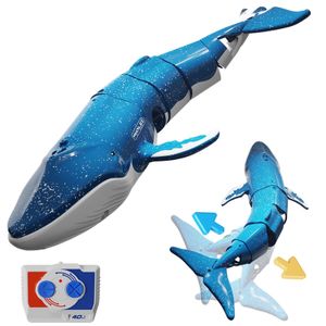 ElectricRC Animals Simulated Remote Control Diving Whale Can Dive Out Of The Water Move Forward Turn Left And Right Children's Toy Spiral D 230814