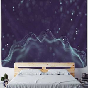 Tapestries Starry Sky Tapestry Wall Hanging Blue Lines Luck Minimalist Modern Style Hippie Dormitory Decor R230815