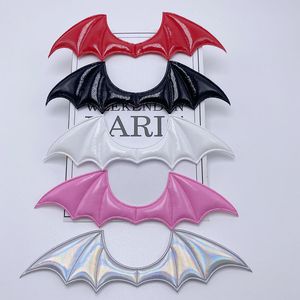 10st Bat Wings Patches Pu Leather Demon Wings Patch On Clothes Halloween Padded Applique for Baby's Hair Clip Accessories