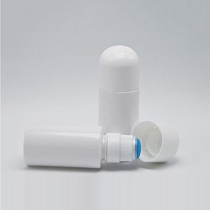 60 ml tomma vita plastflaskor, 2oz flaska med svampspetssapplikator, 2 uns HDPE -flaska med blå svamp applikatorlock BBTFP