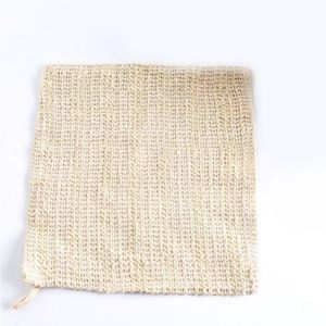 100% Nature Sisal Cleaning Towel for Bath Body Exfoliating Linen Sisal Wash Cloth 25*25cm Shower Washcloth Sisal Linen Fabric Eisik