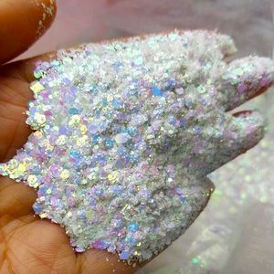 Nail Glitter 50G Chameleon Hexagon Paillette Sequins Flakes Mixed Color Shift Art Flake Manicure Chunky #M9 230814