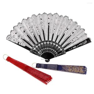 Decorative Figurines Chinese Traditional Hollow Fan Wooden Hand Made Exquisite Folding Wedding Gift Elegant Dance Ornaments