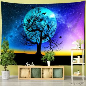 Tapestries Tree of Life Tapestry Wall Hanging Hippie TV Bakgrund Heminredning R230815