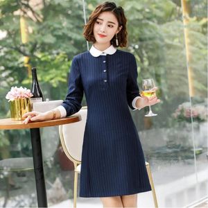 Autumn Winter Fashion Moda elegante A-line Dress Dress Professor Professor Clothing Professional Uniform Kindergarten Professor Trabalho de trabalho