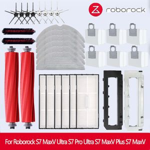 Cleaning Cloths For Roborock S7 MaxV Ultra S7 pro ultra Accessories S7 MaxV Plus Main Side Brush Mop Hepa Filter Dust Bag Robot Vacuum Cleaner 230814