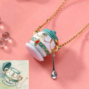 Подвесные ожерелья genshin Impact Sumeru Scholar Serenitea Pot Hercore Dase Food Activity Cosplay Corlece Metal Choker