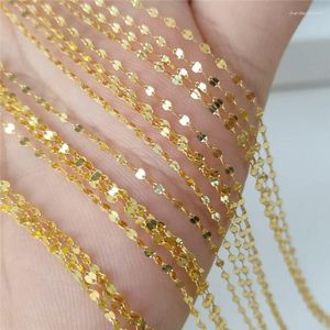 Chains YUNLI Real 9K Gold Jewelry Necklace Simple Tile Chain Design Pure AU375 Pendant For Women Fine Gift