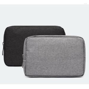 Storage Bags Portable Travel Organizer Case Headphone Zipper Bag Charger Cable Basket Black/Gray Home Organization