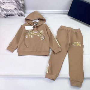 designer baby Tracksuits fashion kids suits Size 110-160 CM 2pcs Embroidered animal logo long sleeved hoodie and sports pants Aug02