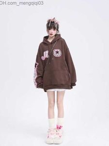 Moletom de moletom masculino houzhou y2k kpop star bordado capuz de rua feminino harajuku retro super dalian suéter de capuz etono 2023 Z230816