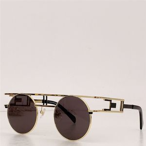 Nuovi occhiali da sole in metallo di moda 958 Il design ad alto contrasto della doppia linea di top metal combinata con le lenti circolari fa una dichiarazione altamente alla moda