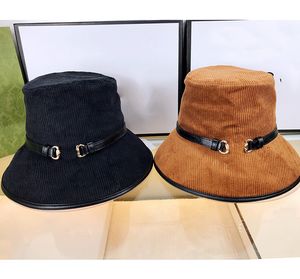 Luxury designer Bucket Hat Gold buckle Cap Corduroy Fisherman Hats G Casquette Denim wide brim hats For Women Mens Beanie Cappello chapeaux