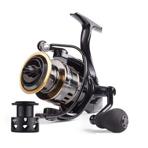 Spinning Reels Fishing Reel He5007000 Max Drag 10Kg 5 2 1 High Speed Metal Spool Saltwater Carp Send Line Drop Delivery Sports Outdoo Dhdxw