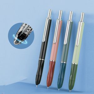 Fountain Pens Oaso A016 Mühürlü Pres Fountain Kalem Otomatik Pres Öğrenci Yazan Sert Kalem Kaligrafi 0.5mm Değiştirilebilir Kartuş Mürekkep Hediyesi 230814