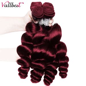 99J Loose Wave Bundles Human Hair Brazilian Ombre Colored Bourgogne Bunds 32 tum Loose Wave Human Hair Weave Bunds