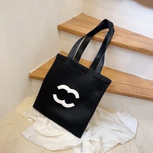 Mode Canvas-Tasche Designer Bag Umhängetasche Strandtasche Fashion Mesh Hollow gewebte Einkaufstaschen für Sommerhandtasche CHD23081535-6 Pinkwindow