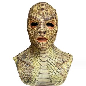 Het ny ankomst realistisk vuxen full huvud djur masker realistisk snäll klänning orm mask gummi latex mask för halloween kostymparty Viper mask