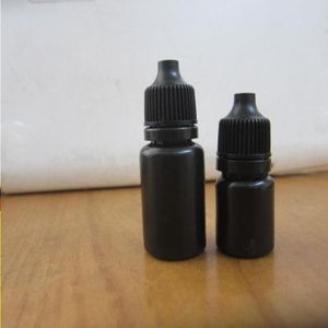 Bottiglie contagocce vuote da 5G 10G Bottiglie contagocce comprimibili in plastica da 5ml 10ML Bottiglie contagocce contagocce liquide per occhi nere Bxoqg