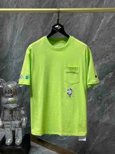 Trendy Tshirts T Shirts Chromezhearts Erkek Moda Mattyboy Yeşil Gözler Gülümseyen Yüz Kısa Kollu Pamuk Gevşek T-Shirt