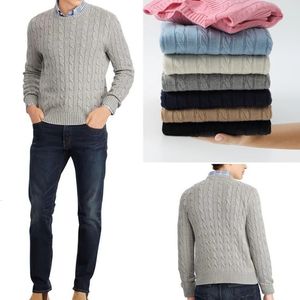 Sweaters masculinos Autumn Men Manga longa Oneck Horse Twisted Sweater Hombre Pull Homme Pullover Top 230814