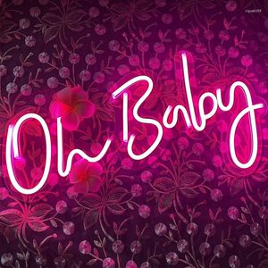 Supplência de festa YDSL por atacado Carta de iluminação personalizada LEITO LED LED RUMINADOR OH BABY NEON SIGN