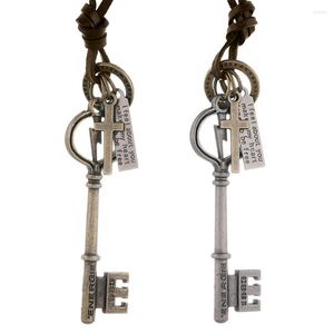 Anhänger Halskette Persönlichkeit Einfacher langes Kuhlatten -Kreuz Halskette für Männer Vintage Key Pullover Kette Kreatives Accessoires Charme Schmuck