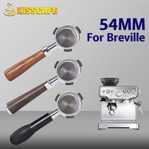 Kaffefilter 54mm kaffe bottenlös portafilter för salvia Breville 870 878 880 Filterkorg Byte av espressomaskin barista tillbehör 230814