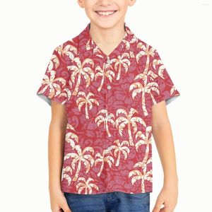 Camicie casual maschile kid boy polynesian tribale samoan totem tatuaggio samoa stampe moda nacchiera