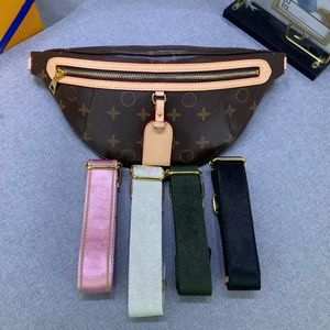Büyük kapasiteli su geçirmez bel paketi erkek ve kadın deri baskılı omuz çantası klasik dokuma crossbody çanta moda cüzdan #46748