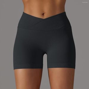 Active Shorts Women Sexy V Midjelegeringar Push Up Gym Pants Women's Sport Yoga Running Workout Fitness 2023