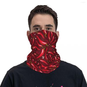 Eşarplar Chili Peppers Bandana Boyun Kapağı Baskılı Sarar Eşarp Çok kullanım