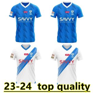 Neymar Jr 2023 2024 Al Hilal Saudi Soccer Jerseys 23 24 Malcom Neves Sergej Vietto Koulibaly Lghalo Kanno Home Away Football Shirt 888888