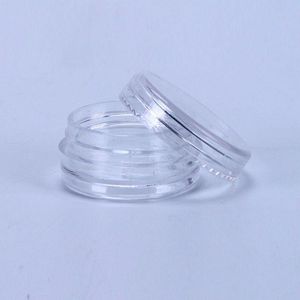 2ml berrak plastik boş jar28x13mm açık kapak 2 gram pot kozmetik krem ​​için örnek boyutu göz farı çivi toz takılar e-sıvı aboox